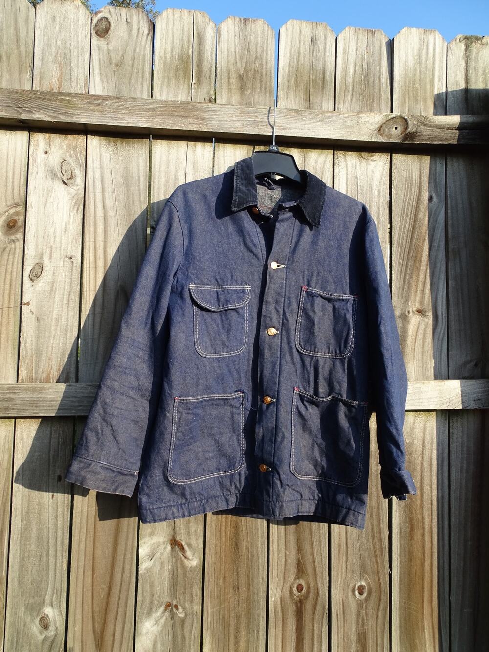 Vintage 70s Wrangler Denim Jacket Blanket Lined Size 38 Distressed Sun Faded USA